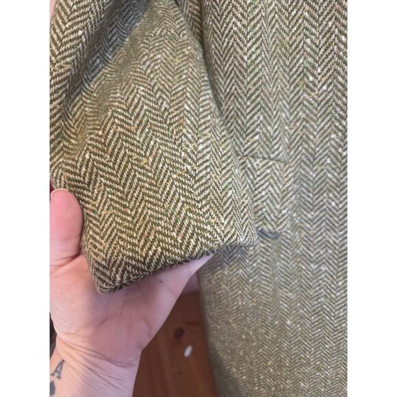 Vintage Pendleton Tweed Wool Trench Coat Womens Size Medium 1950/60 3/4th sleeve - Picture 7 of 10